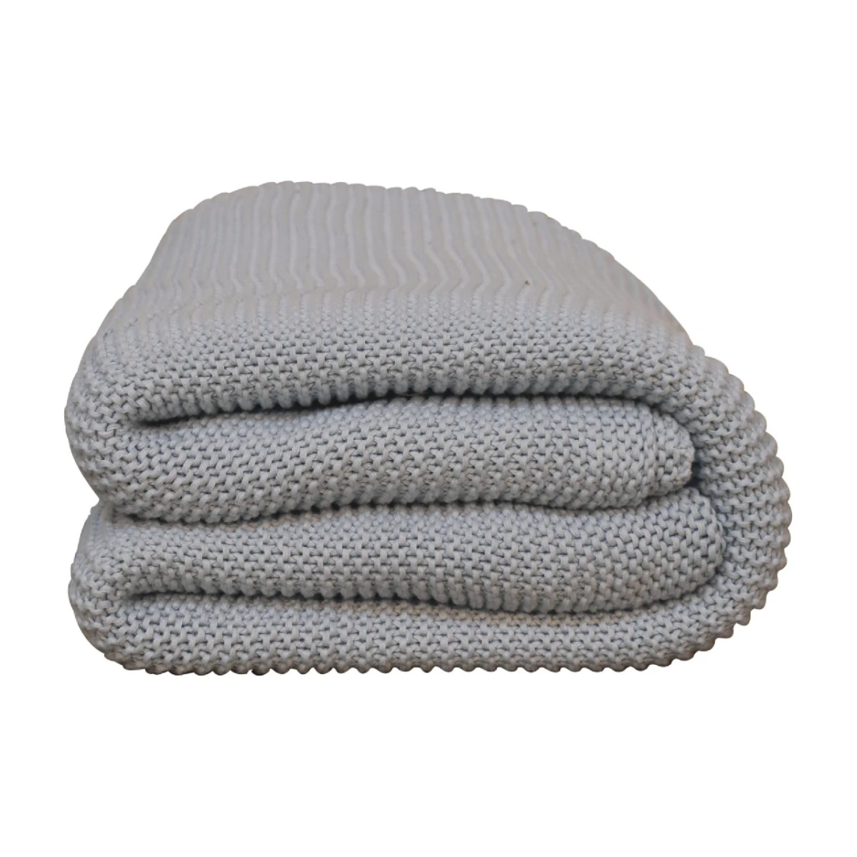 Artisan Furniture Double Knit Throw 200x150cm Soft Blue Cozy by Artisan Furniture
