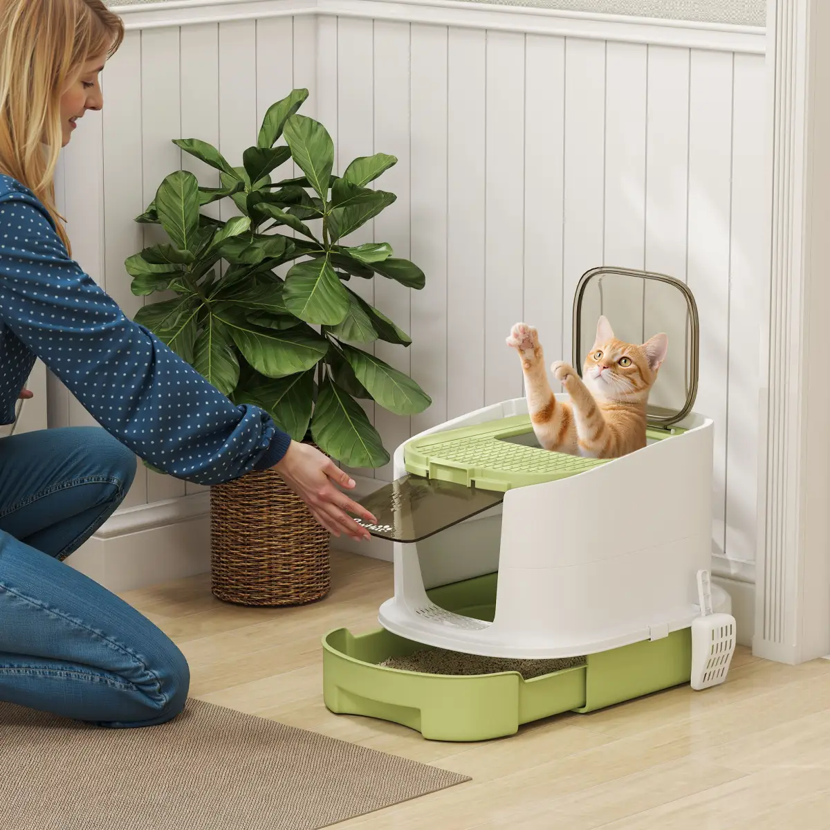 N/A Cat Litter Box - Cat Litter