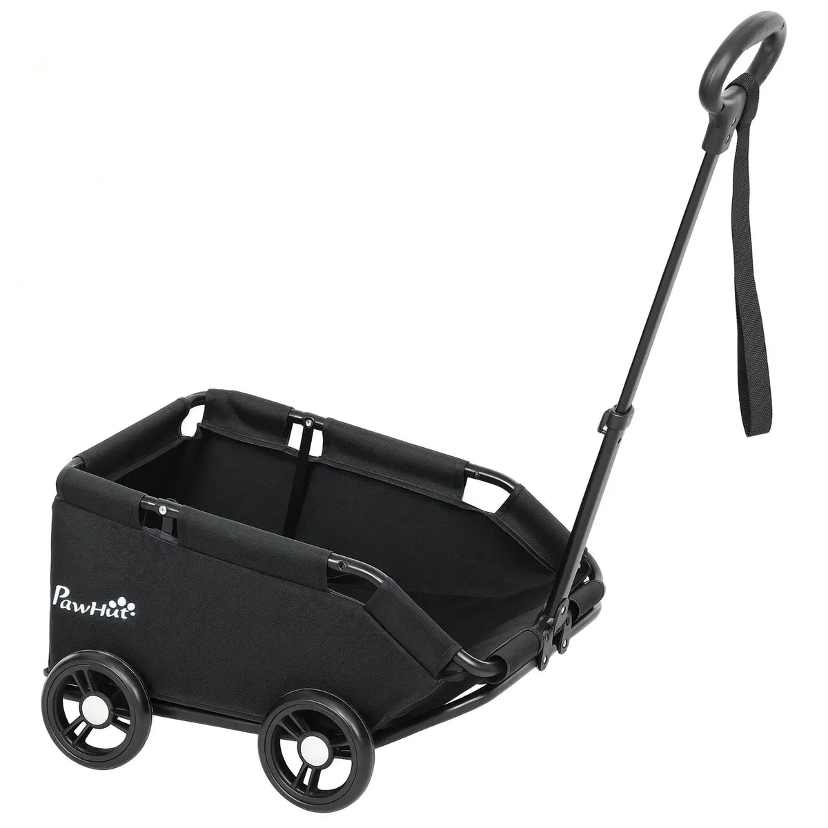 PawHut Pet Wagon Cart, Dog Stroller for Small Dogs and Cats with 4 Wheels, Safety Straps, Storage Bag, Mat - from PawHut