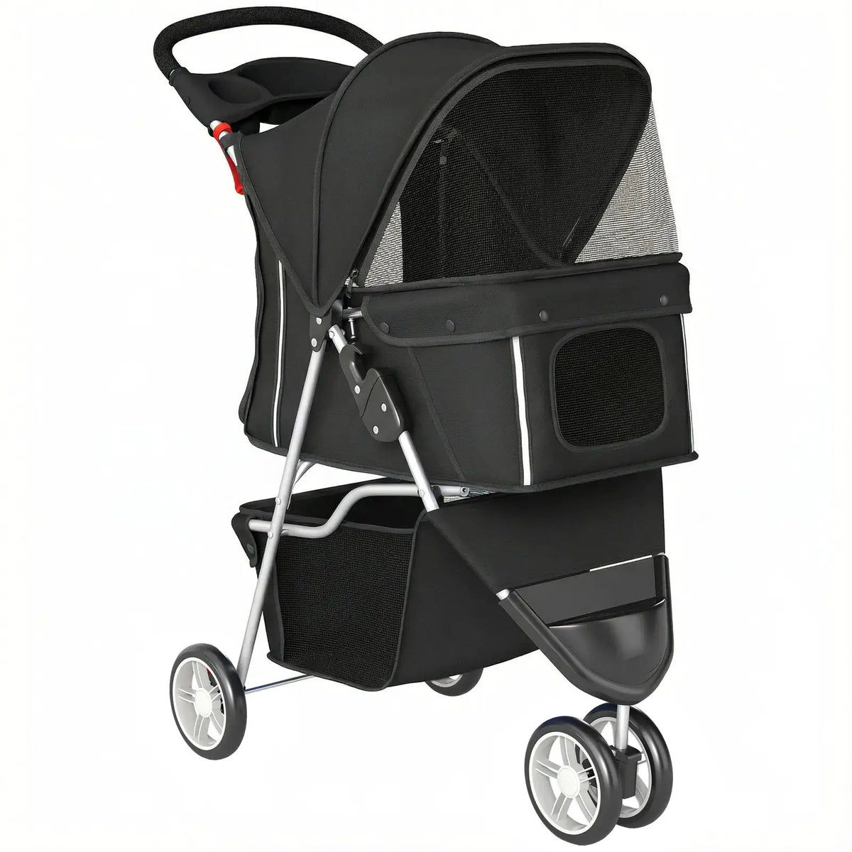 PawHut 3 Wheel Pet Stroller for Small and Miniature Dogs, Black - from PawHut