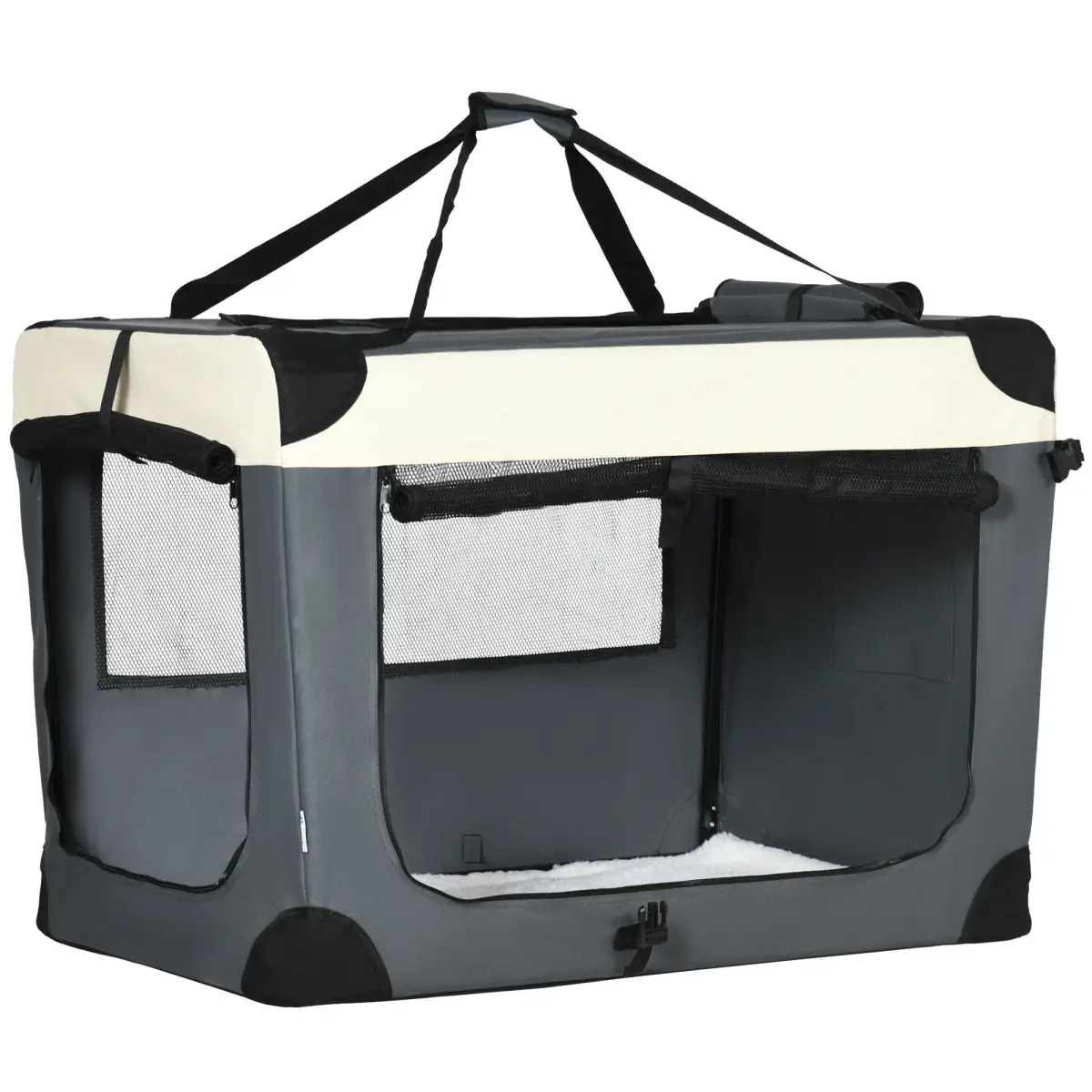 Unbranded 91cm Foldable Pet Carrier w/ Cushion, for Large Dogs and Cats - Grey Pawhut - Pet Carrier