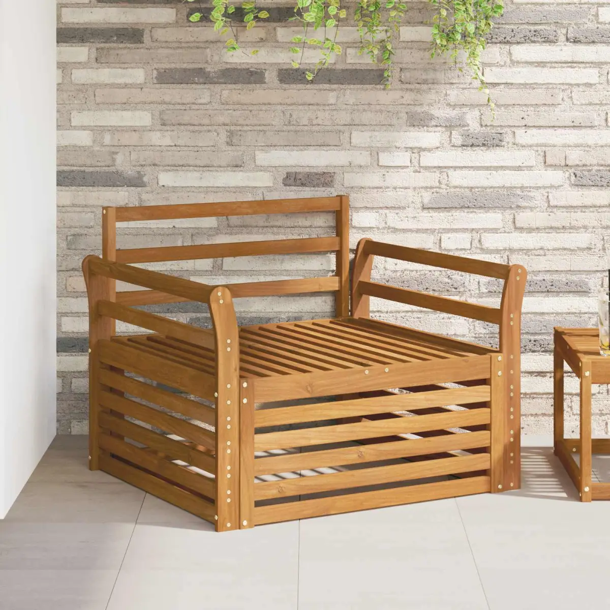 vidaXL vidaXL 2 Piece Outdoor Sofa Natural - Garden Sofa Sets