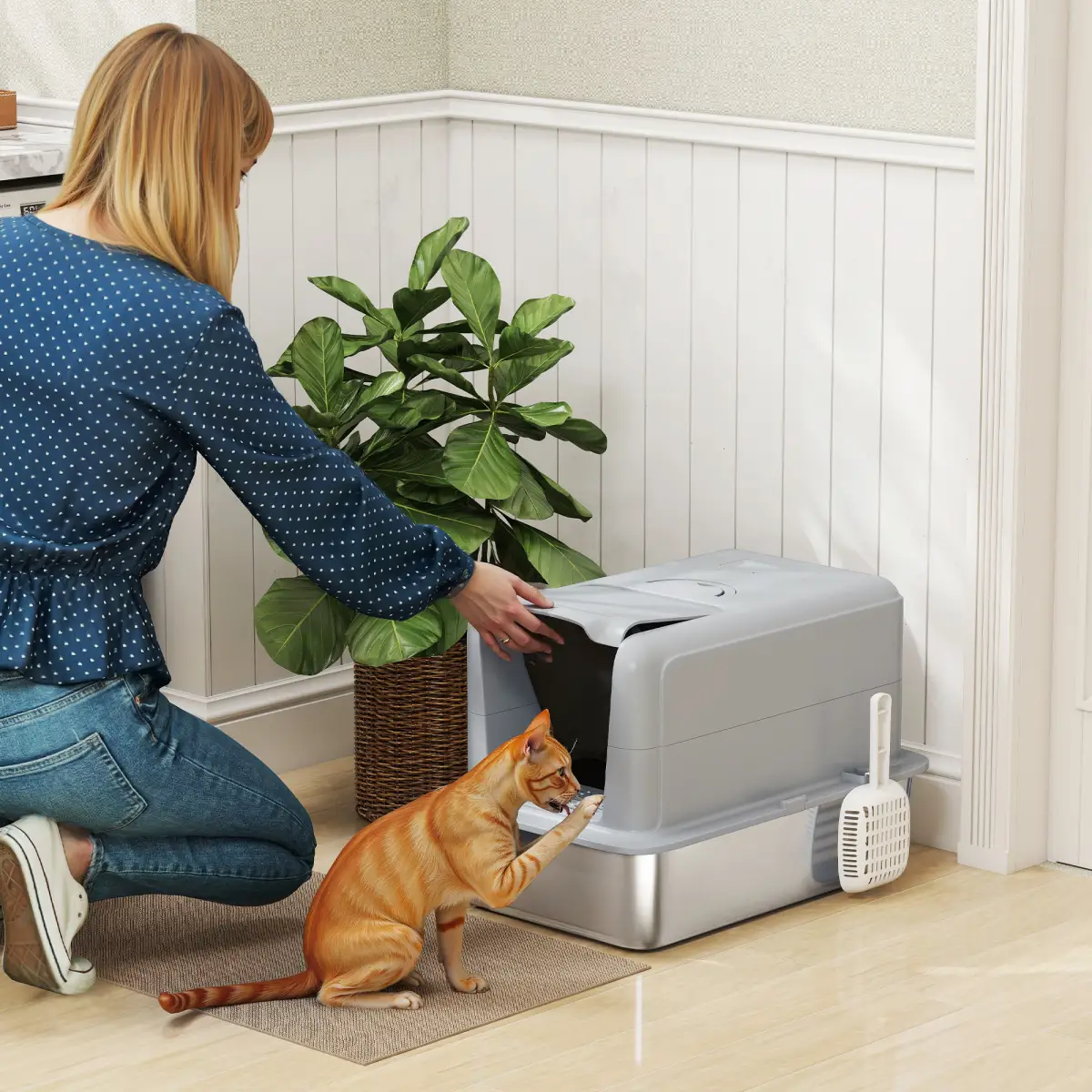 N/A Cat Litter Box - Cat Litter