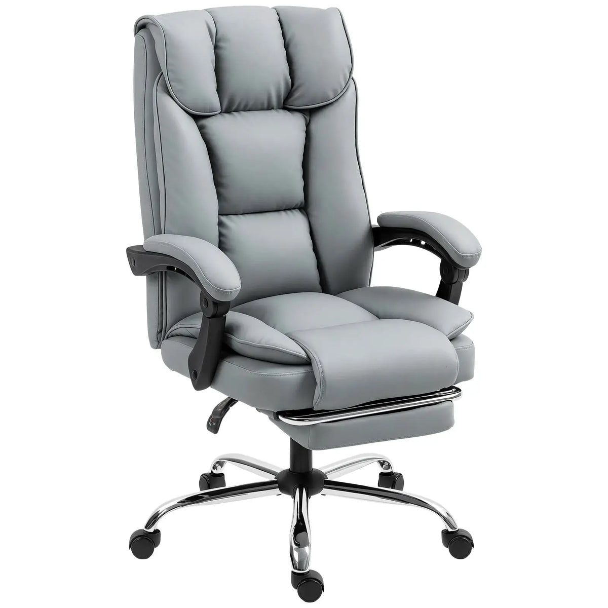 HOMCOM 155° Reclining Faux Leather Swivel Office Chair -Black - from HOMCOM