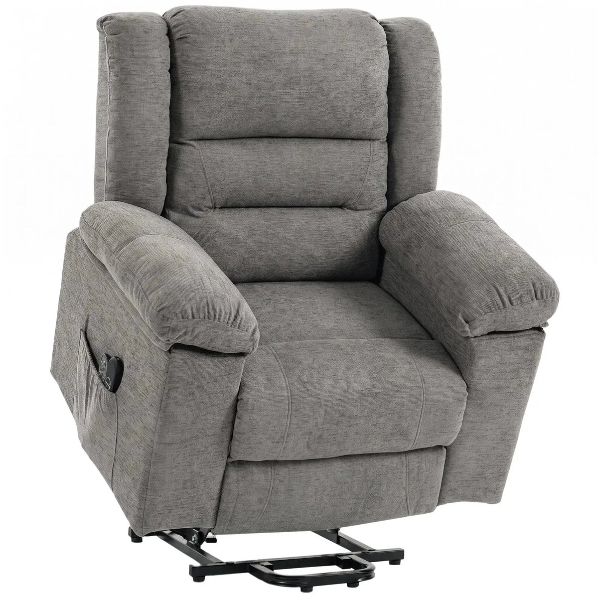 HOMCOM Oversized Riser Recliner Chair with Massage and Heat, Power Lift Recliner for Elderly with Wide Seat and Back, Grey - from HOMCOM