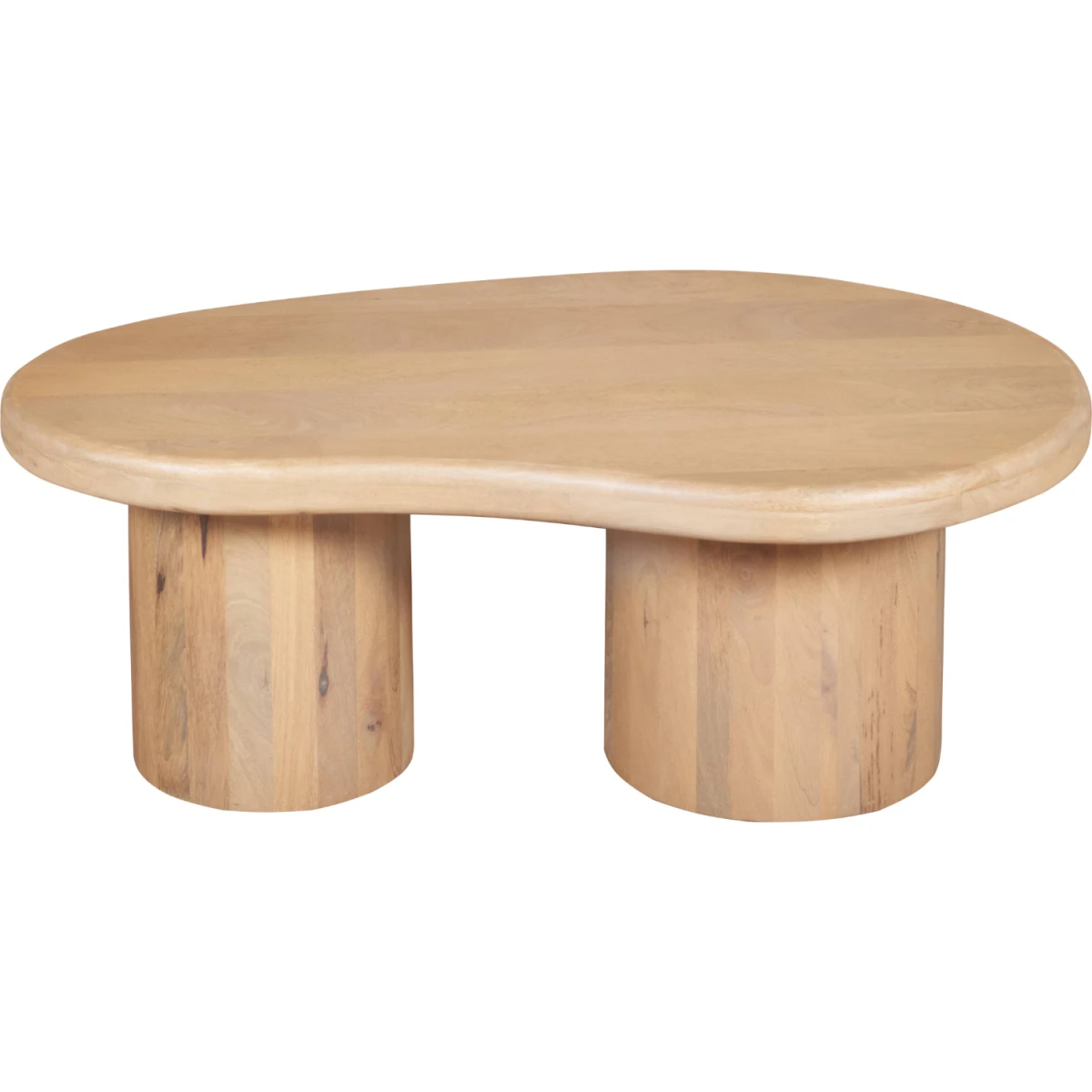 Solid Mango Wood Coffee Table 92x58x35 Cm Fluted Pattern For Modern Living Rooms by Indian Hub