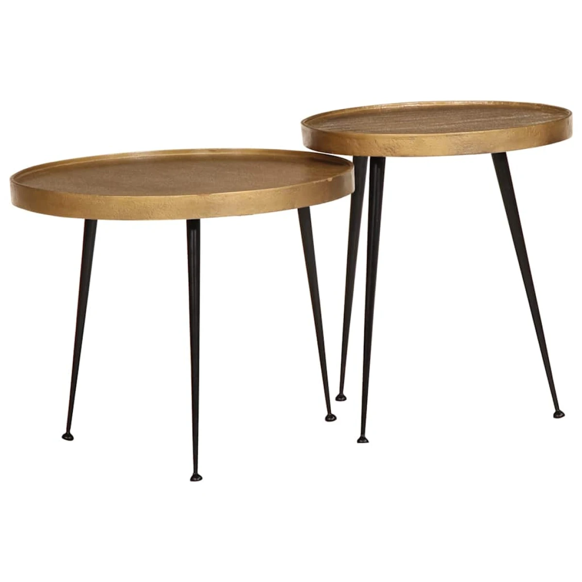 vidaXL VidaXL Coffee Tables Two Piece Gold Home - Coffee Table
