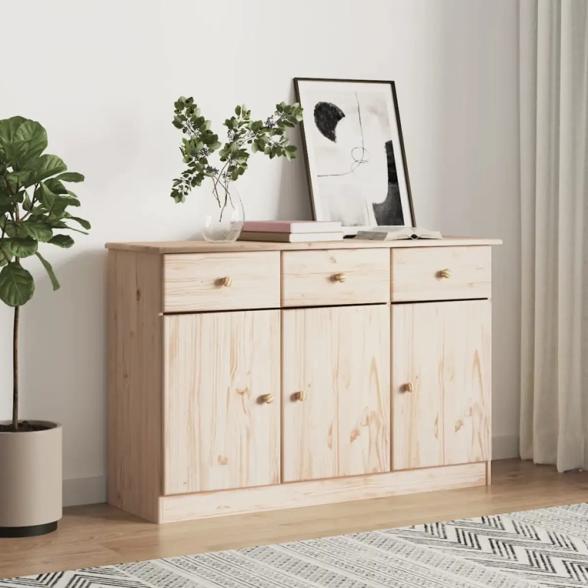 vidaXL vidaXL Sideboard ALTA 112x35x73 cm Solid Wood Pine - Sideboard