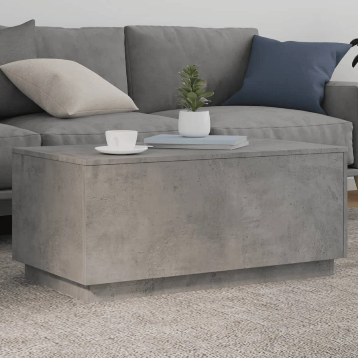vidaXL VidaXL Coffee Table 90x50x40 LED Lights - Coffee Table