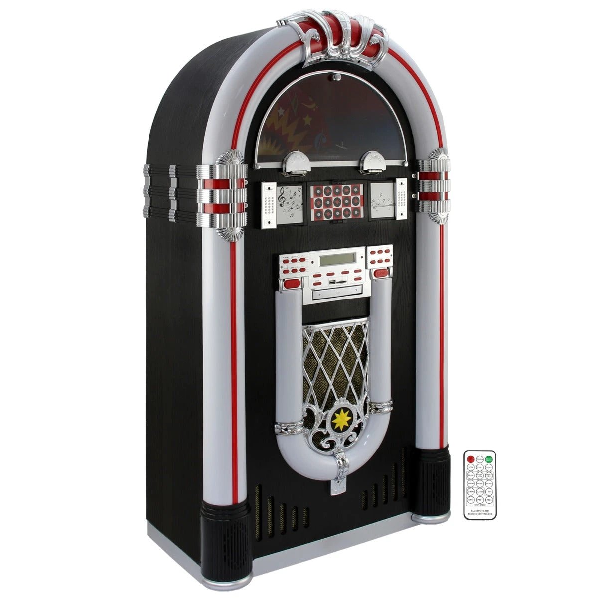 Monster Shop Jukebox Vinyl Record Player & Sound System -