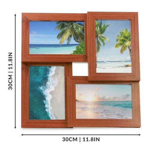 Maison & White Multi Picture Aperture 6" x 4" Photo Frame Wood | M&W - Photo Frame
