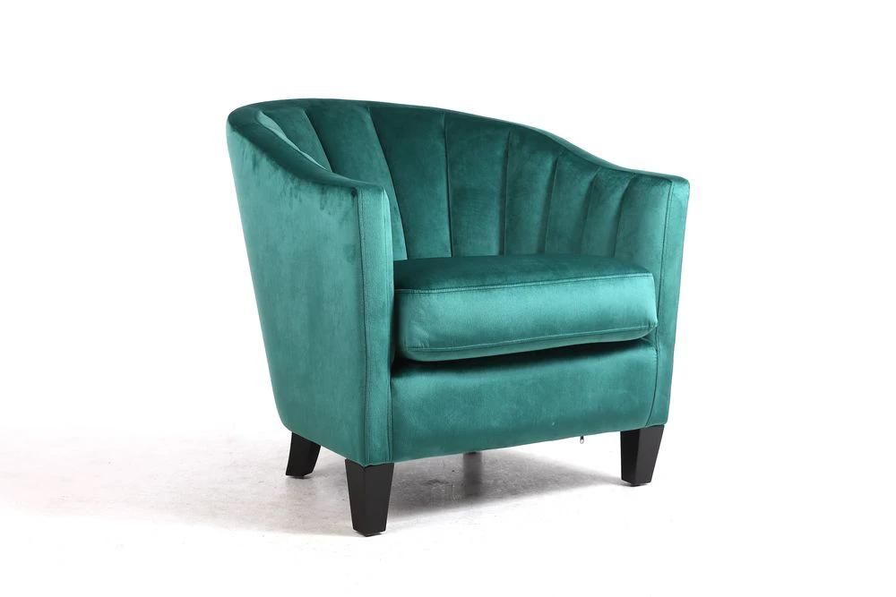 80CM SEAGRASS COLOUR VELVET ARMCHAIR by MSL