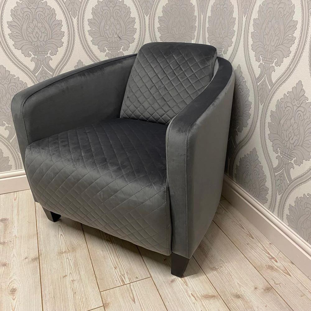 86CM LEAD COLOUR VELVET ARMCHAIR by MSL