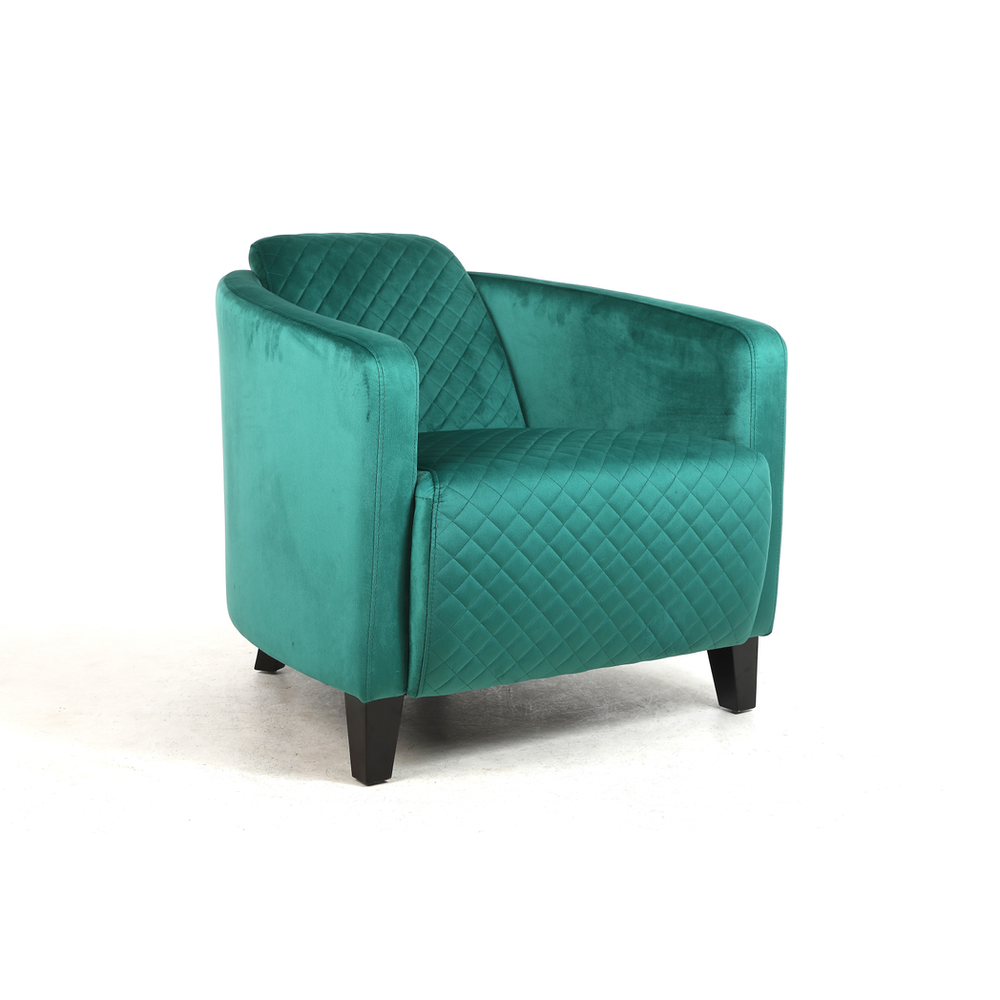 86CM SEAGRASS COLOUR VELVET ARMCHAIR by MSL