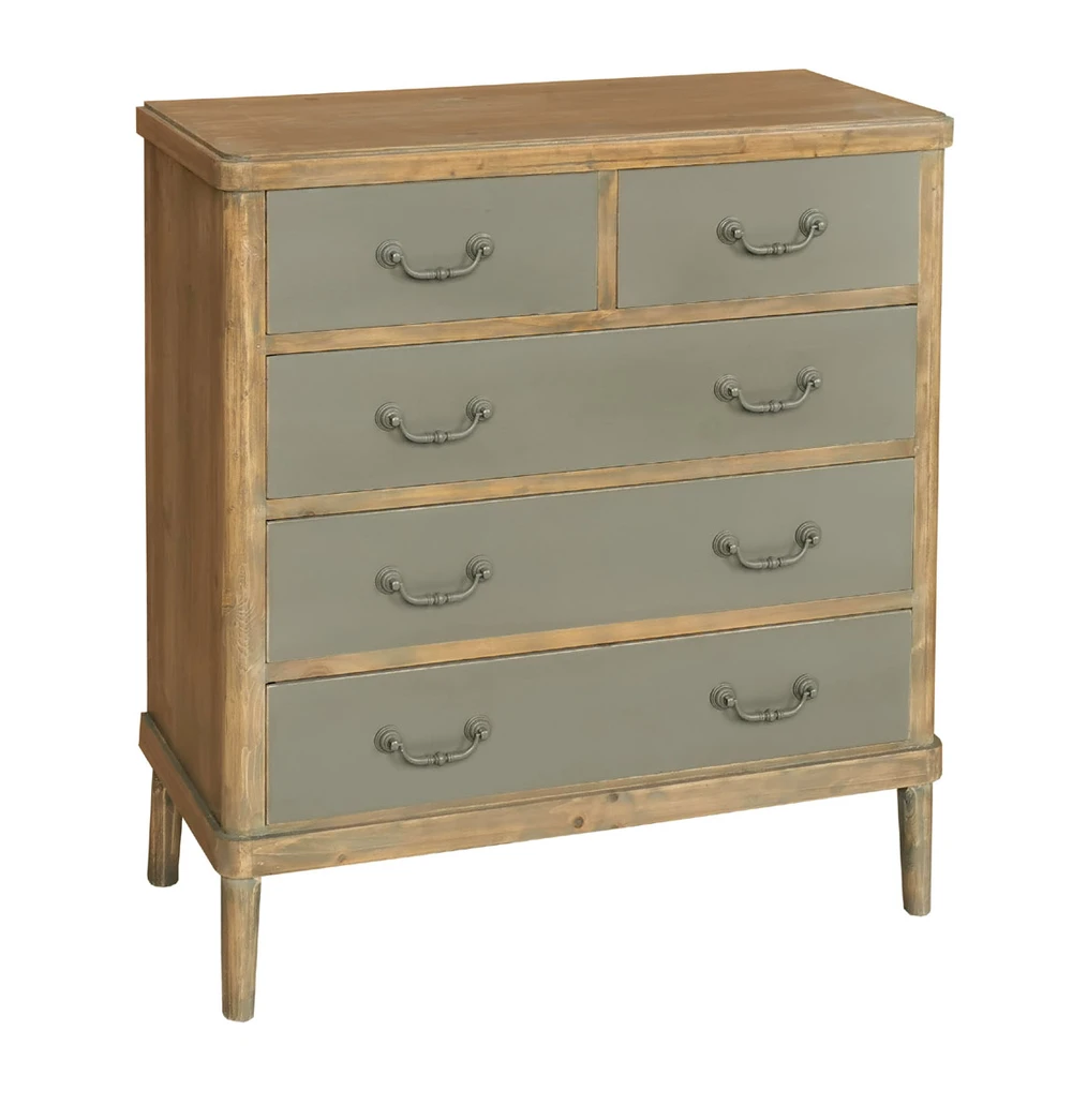 90CM WOODEN 5 DRAWER CHEST OF DRAWERS by MSL