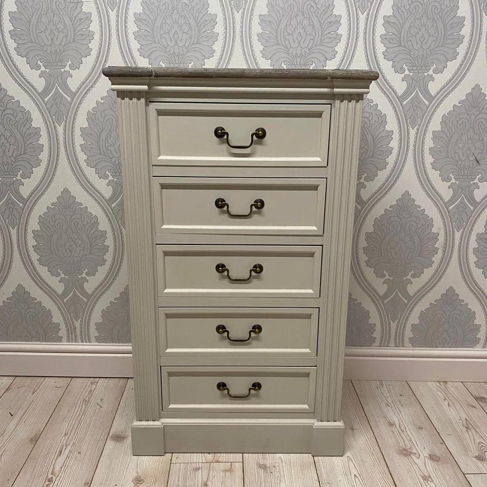 MSL Elegant Wooden Tall Chest of Drawers 100CM with Five Drawers for Stylish Storage - Uncategorized Chest of Drawers