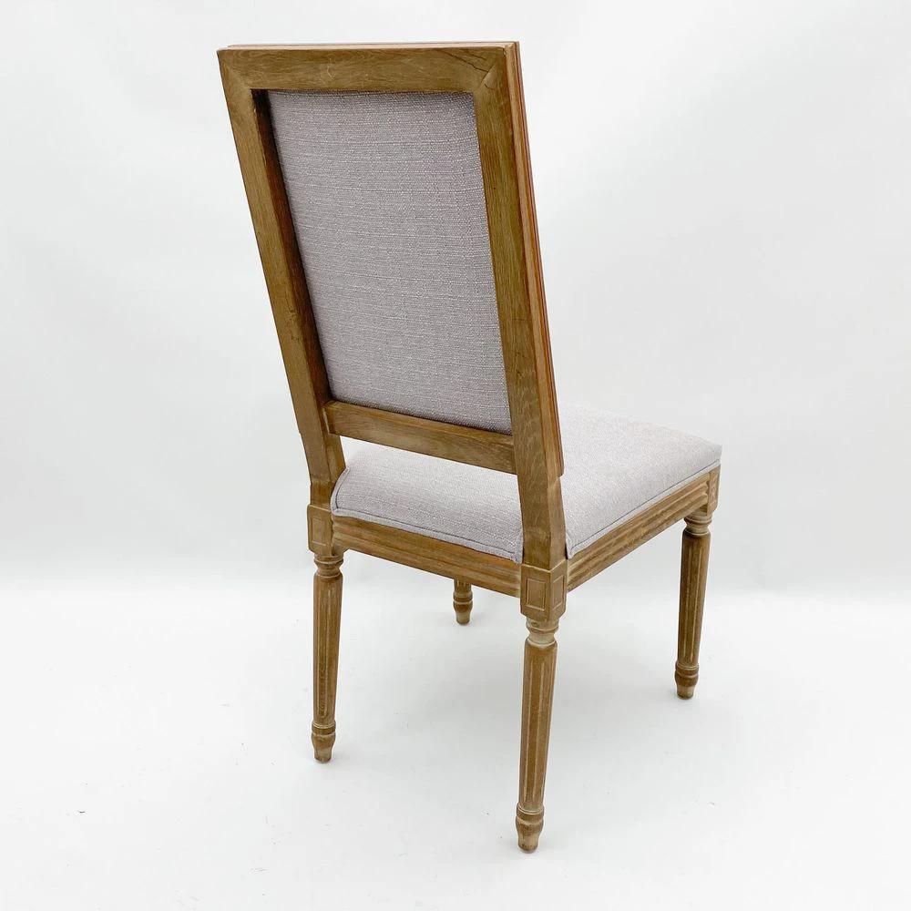 96CM BEIGE LINEN FABRIC LOUIS CHAIR by MSL