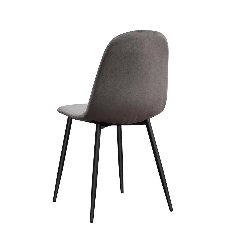 GREY FABRIC CHAIR BLACK METAL LEGS by MSL