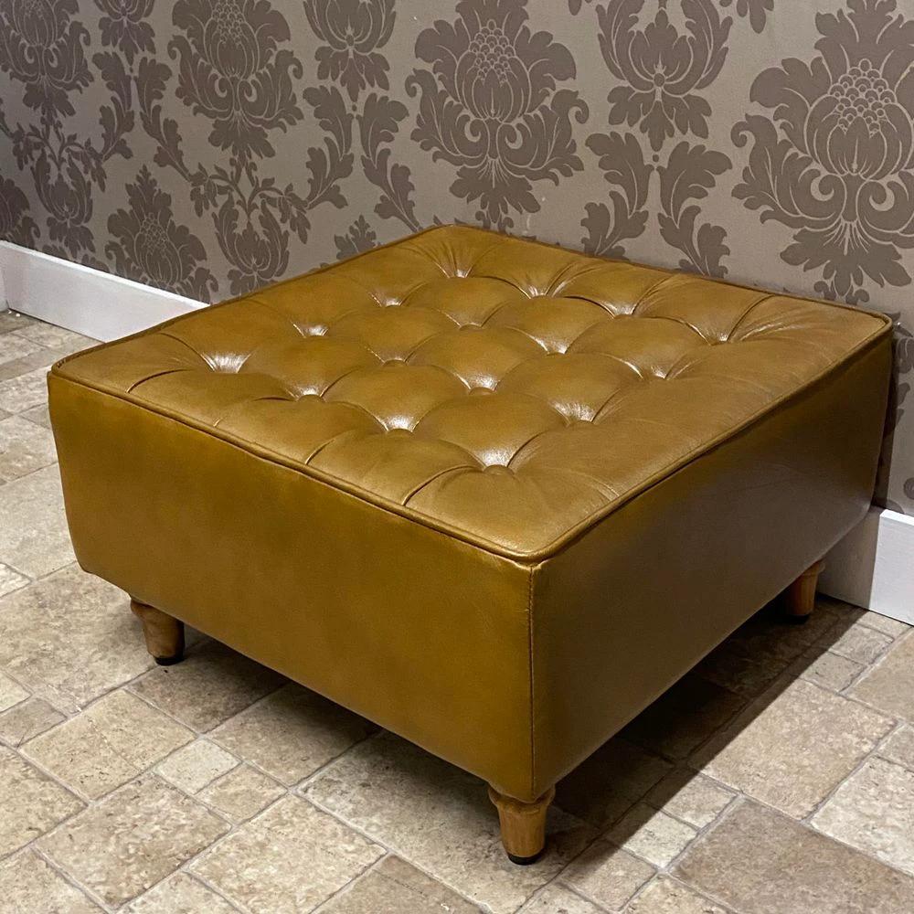 MSL 45cm Leather Footstool - Uncategorized Footstool