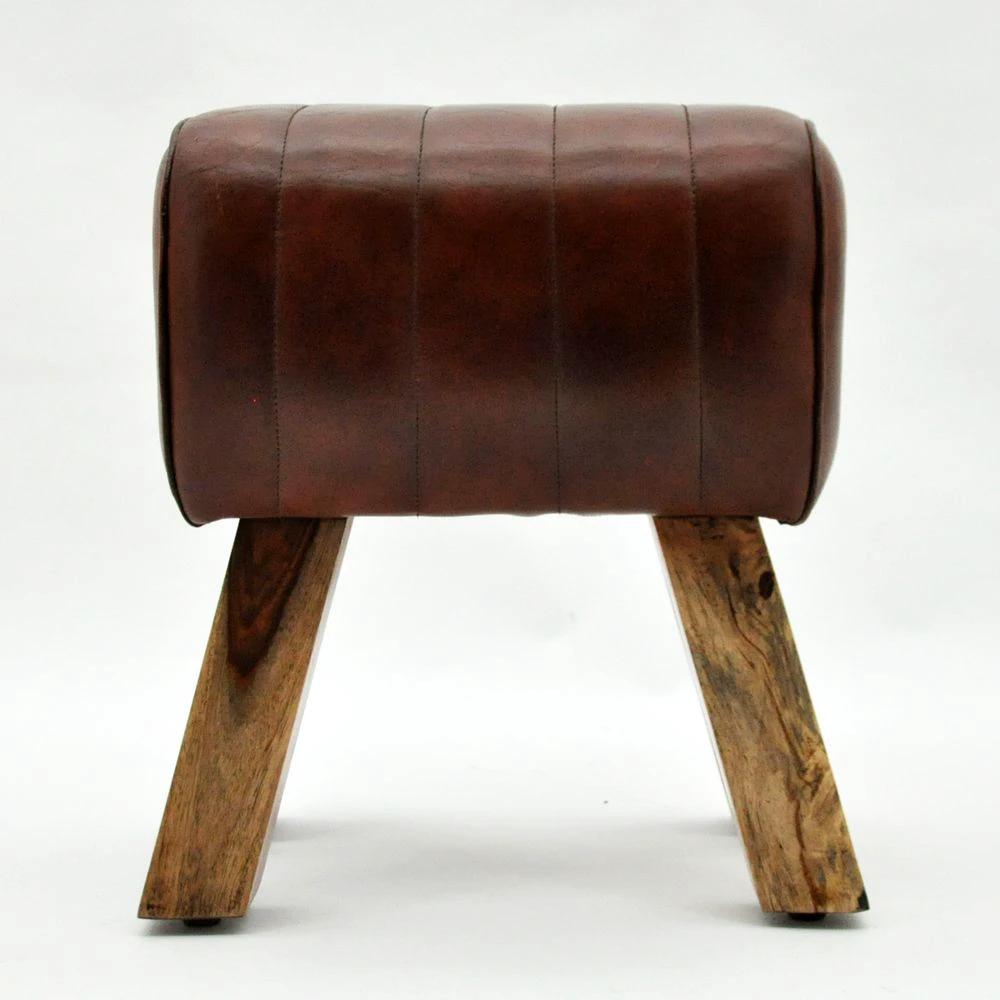 MSL 48cm Leather Footstool - Uncategorized Footstool