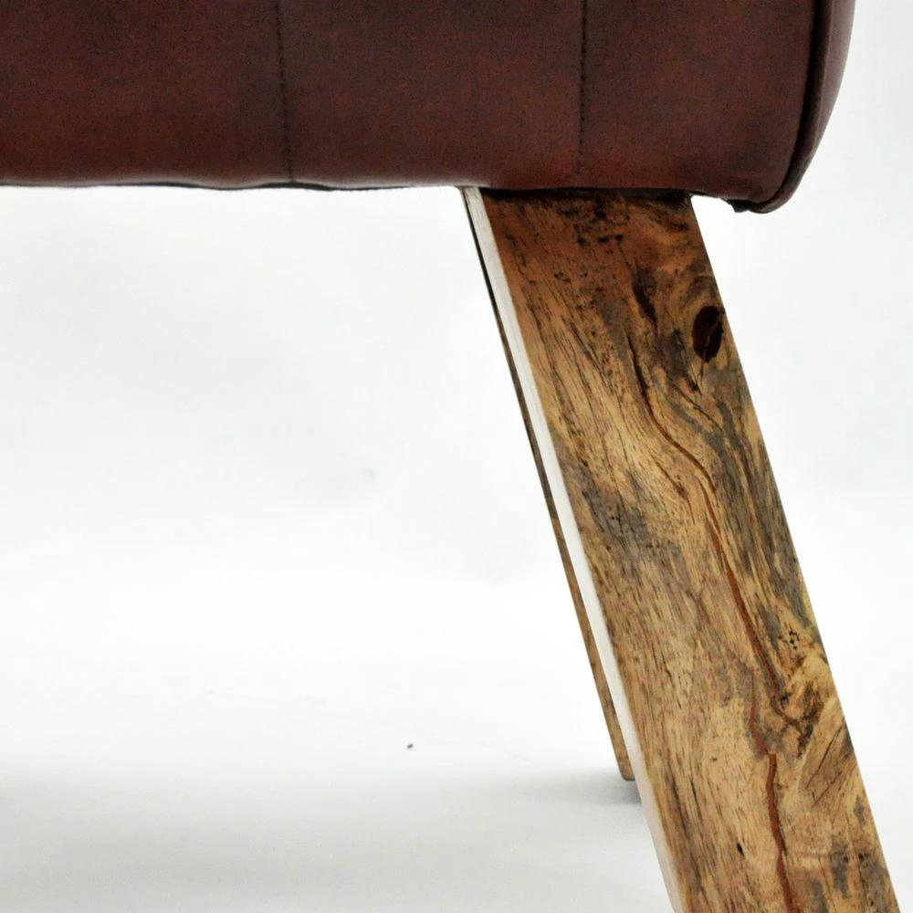 MSL 48cm Leather Footstool - Uncategorized Footstool