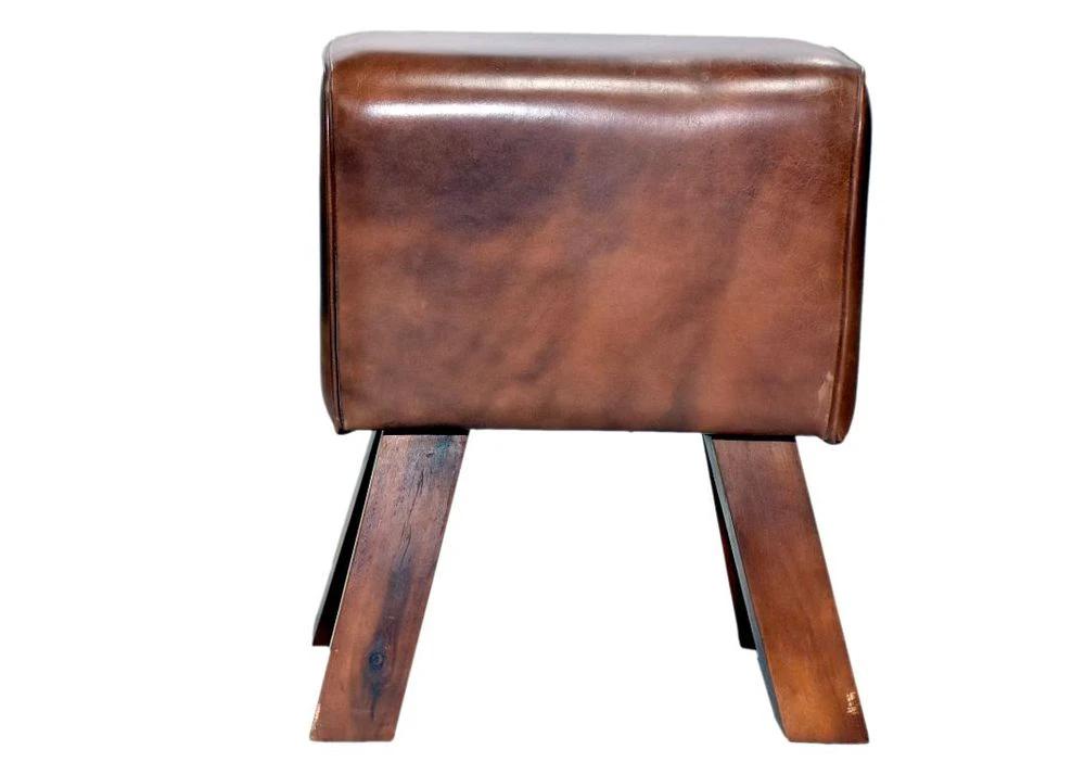 MSL 50cm Leather Footstool - Uncategorized Footstool