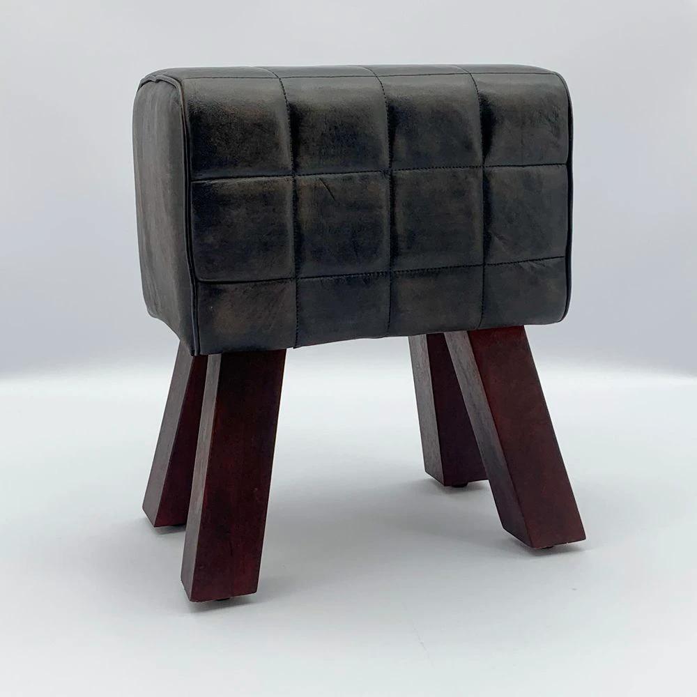 MSL 50cm Leather Footstool - Uncategorized Footstool