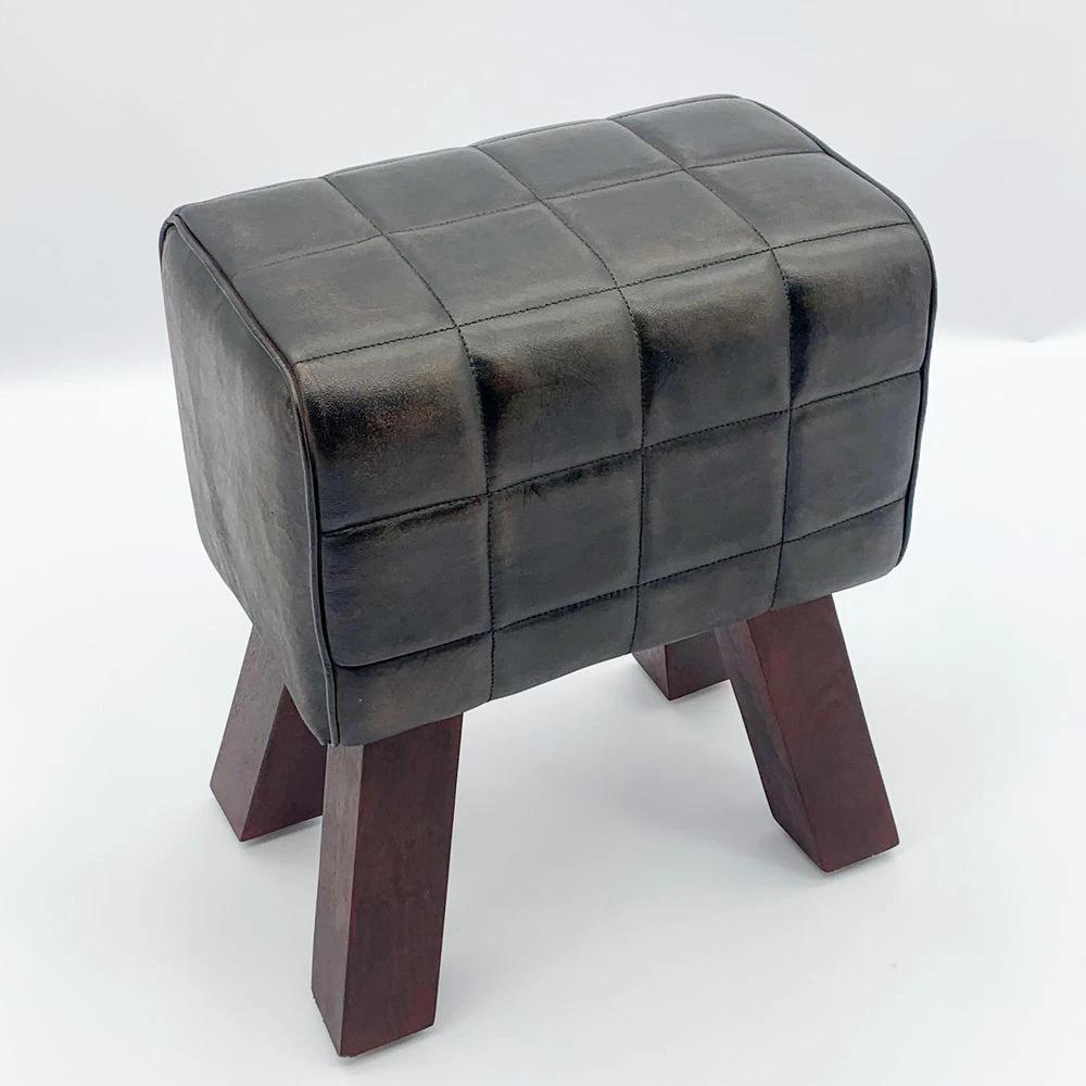 MSL 50cm Leather Footstool - Uncategorized Footstool