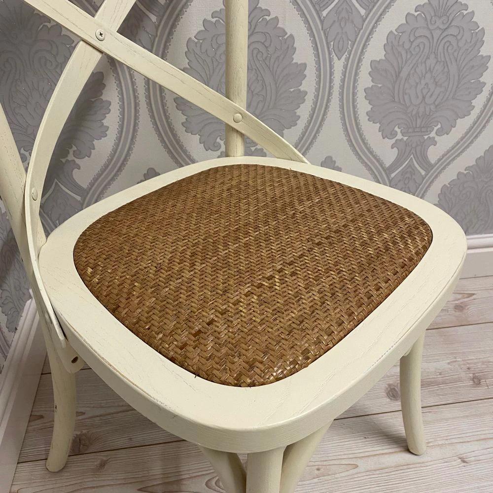MSL WHITE FRENCH CROSS BACK CHAIR - Chairs Wooden Chairs