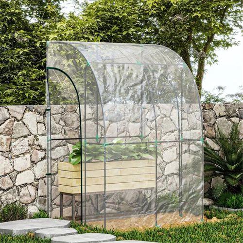 N/A Walk-In Lean to Wall Tunnel Greenhouse - Greenhouse