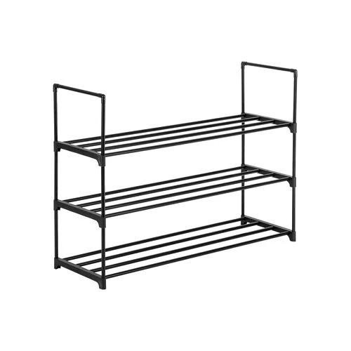 3 Tiers Shoe Rack Shoe Tower Shelf Storage Organizer For Bedroom, Entryway, Hallway, and Closet Black Color by N/A