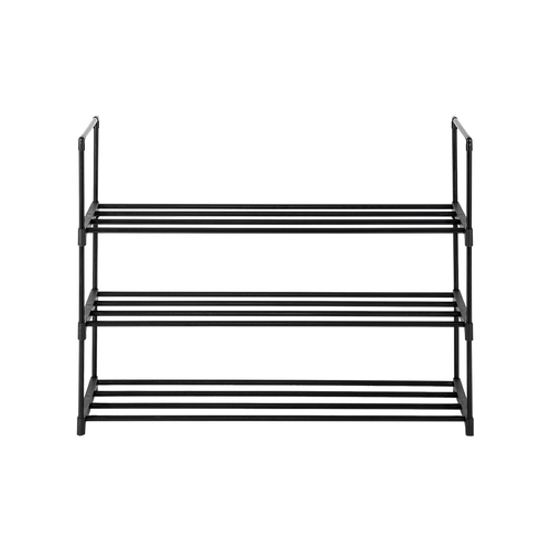 3 Tiers Shoe Rack Shoe Tower Shelf Storage Organizer For Bedroom, Entryway, Hallway, and Closet Black Color by N/A