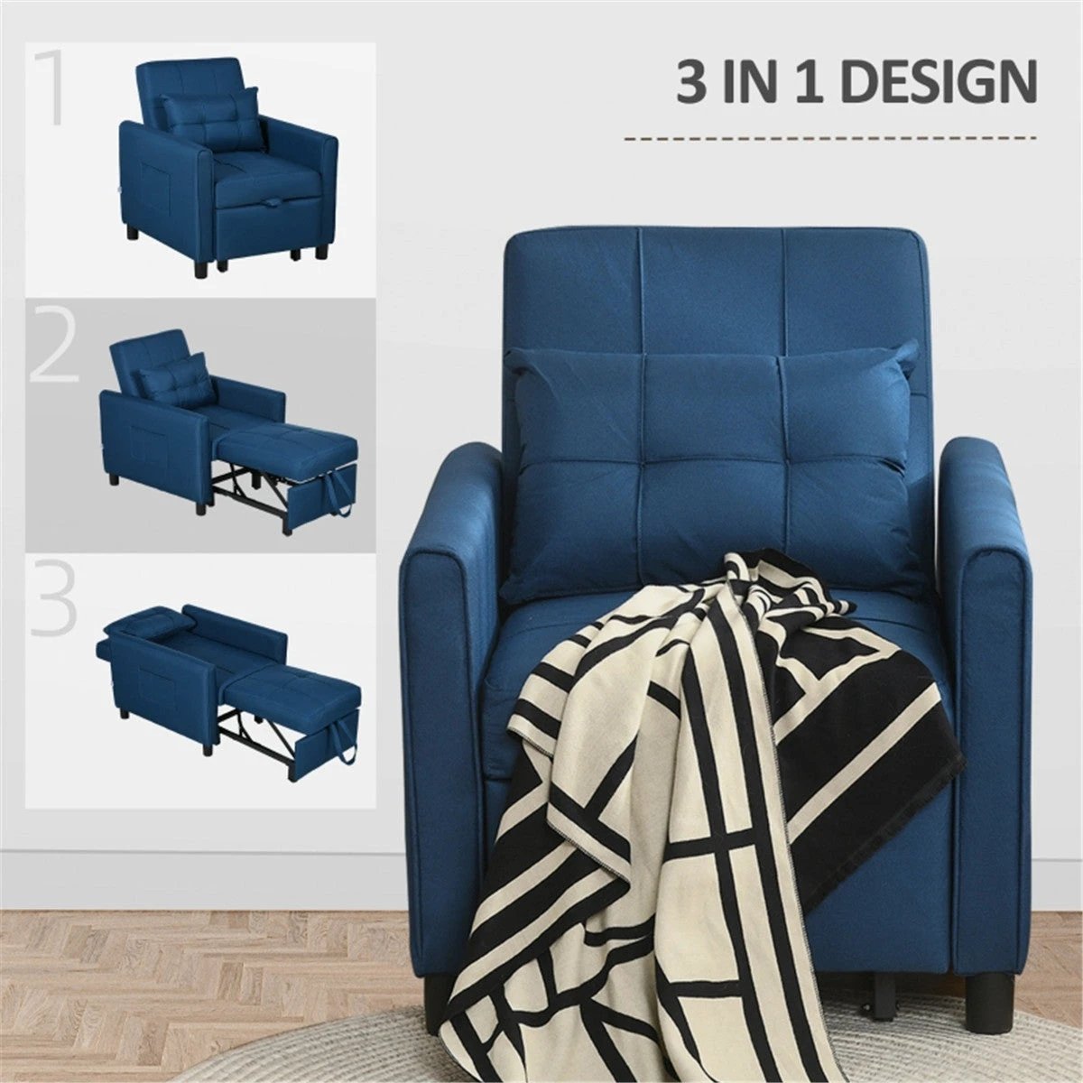 N/A Sofa Chair /Single sofa bed Blue - Sofa Bed
