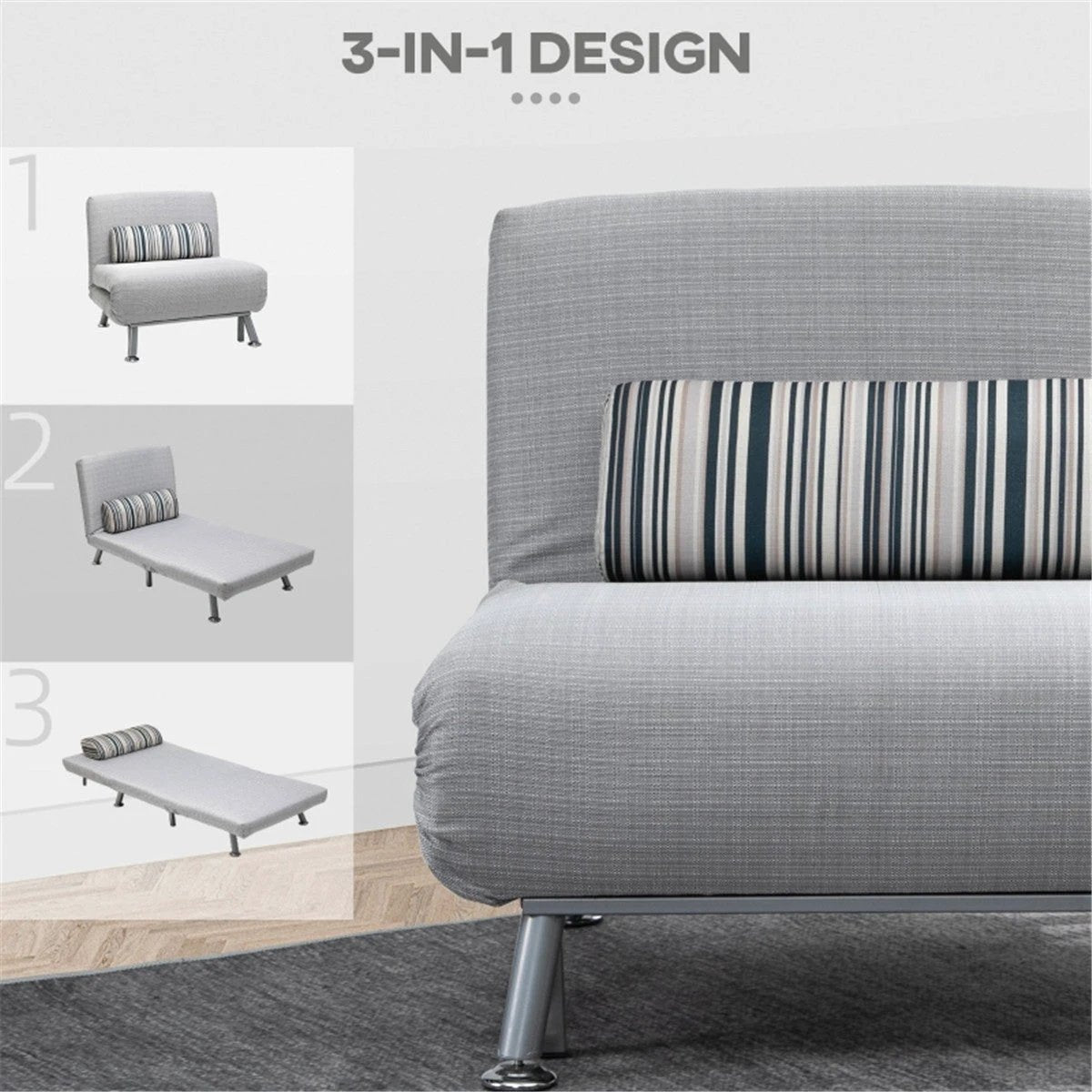 N/A Sofa Chair /Single sofa bed Grey - Sofa Bed
