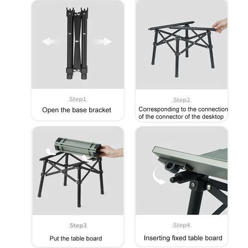Naturehike Aluminum Alloy Folding Table Outdoor Camping Portable Barbecue Table Camping Picnic Table by Naturehike