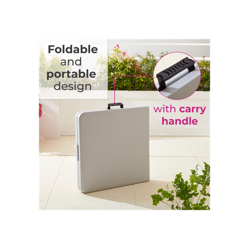 Neo Folding Picnic Table Portable 4FT Extendable Height by Neo