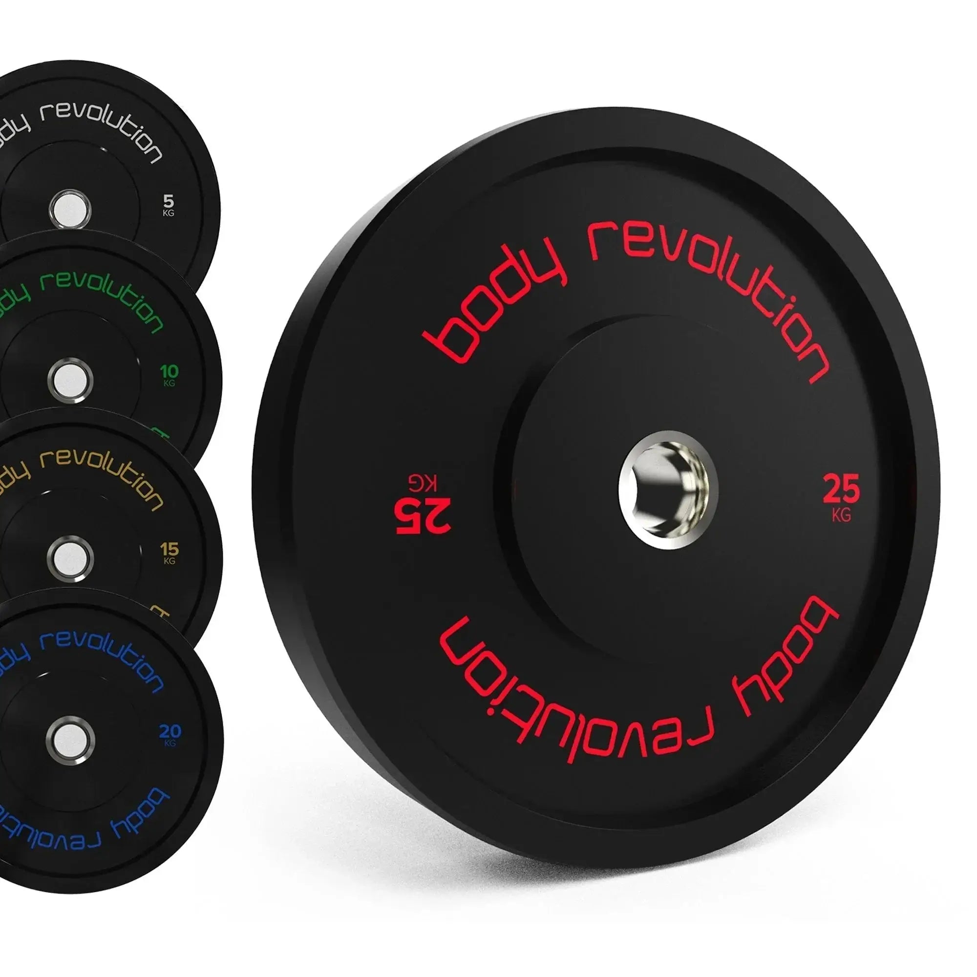 Monster Shop Body Revolution Olympic Black Bumper Plate 30kg Bundle -
