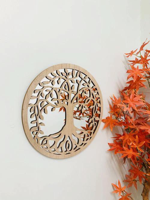 Round Cut Out Tree Of Life Mirror 35cm by Order Notifications