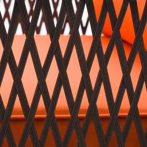 Outsunny 3 Pieces Patio Rattan Bistro Set with Tempered Glass Table Orange - Bistro Sets