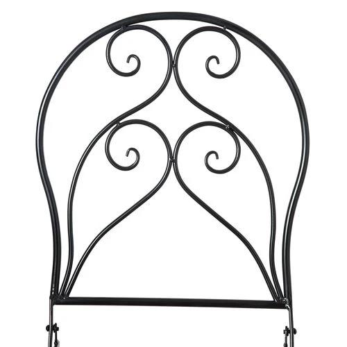 Outsunny 3PC Garden Bistro Set with Mosaic Tile Top and Seats, Metal Frame - Bistro Sets