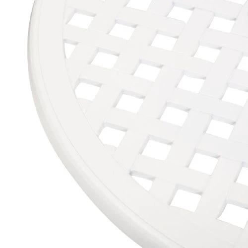 Outsunny 3PCs Garden Bistro Set Cast Aluminium Round Table with 2 Chairs White by Outsunny