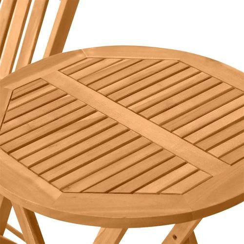 Outsunny Outsunny Folding Patio Bistro Set of 3 Dining Table Set with 2 Foldable Chairs - Bistro Sets