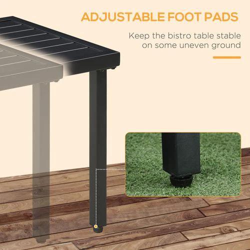 Outsunny Outsunny Garden Side Table Coffee Table with Umbrella Hole for Patio Balcony -
