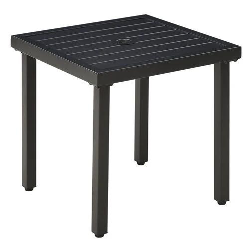 Outsunny Outsunny Garden Side Table Coffee Table with Umbrella Hole for Patio Balcony -