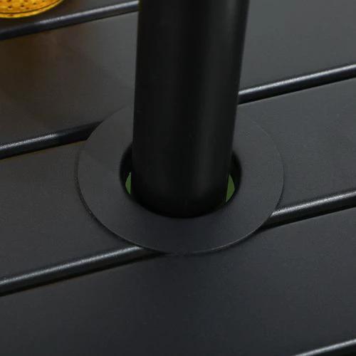 Outsunny Outsunny Garden Side Table Coffee Table with Umbrella Hole for Patio Balcony -