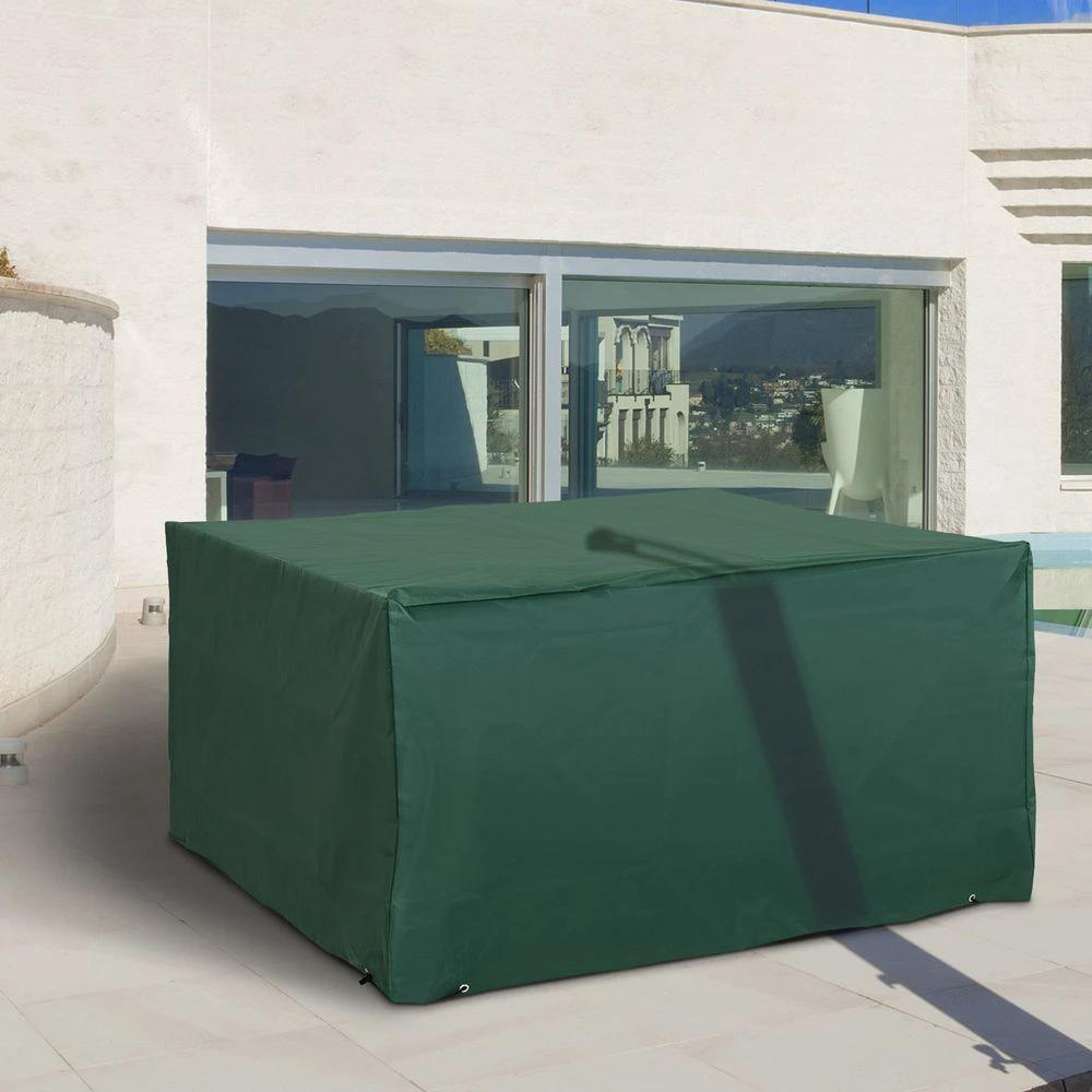 Outsunny Outsunny 210x140x80cm UV Rain Protective Cover for Garden Rattan Furniture Grey - Uncategorized Cover