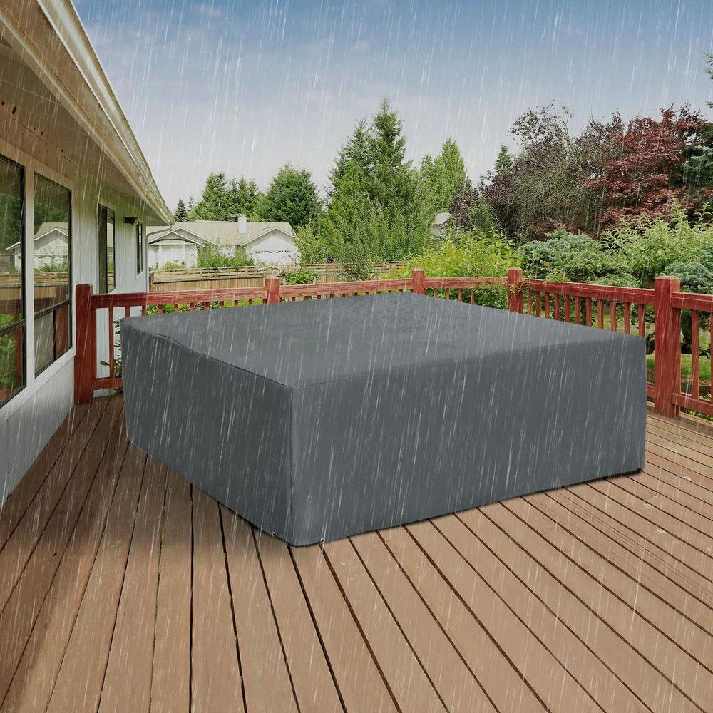 205x192cm Garden Furniture Cover Water UV Resistant Oxford Fabric Grey by Outsunny