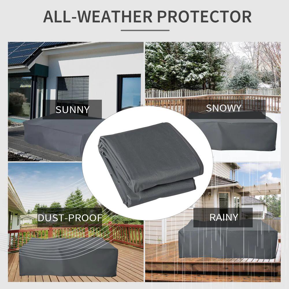 275x205cm Garden Furniture Cover Water UV Resistant Oxford Fabric by Outsunny