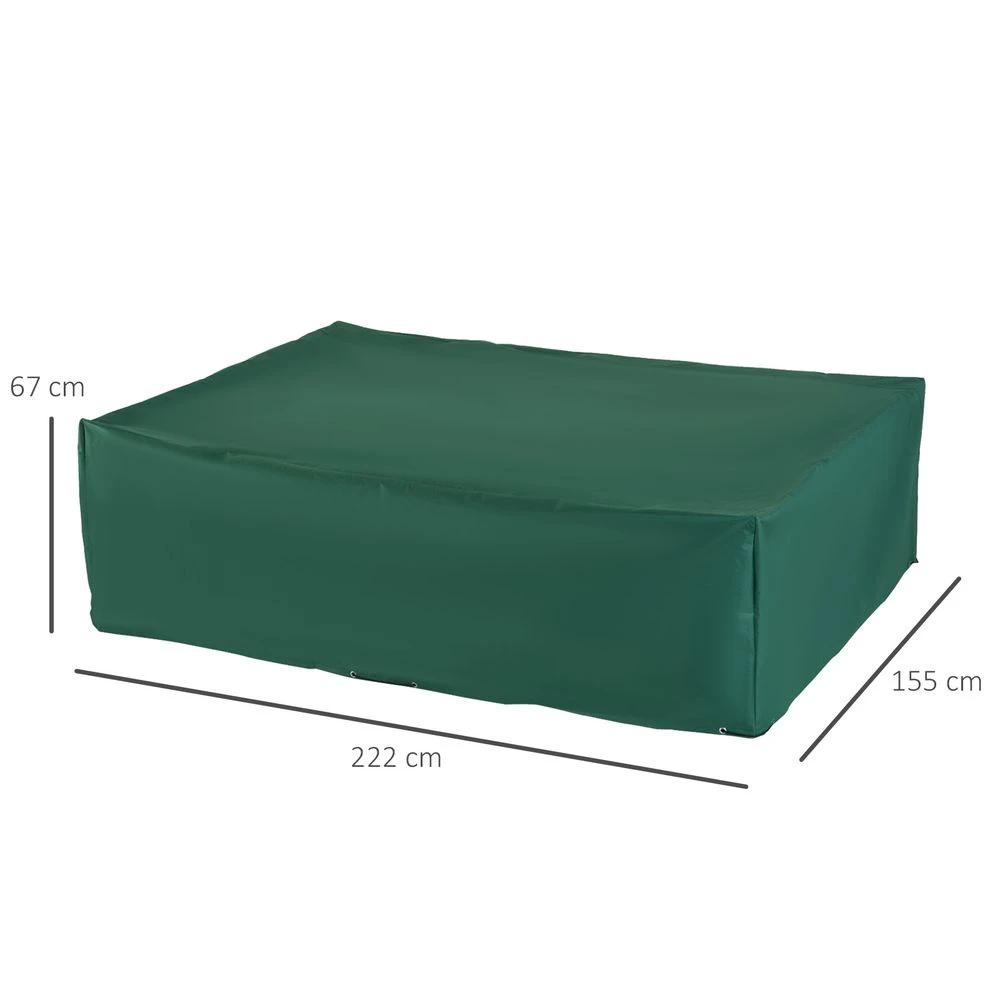 Furniture Cover, 222Lx155Wx67H cm-Green by Outsunny