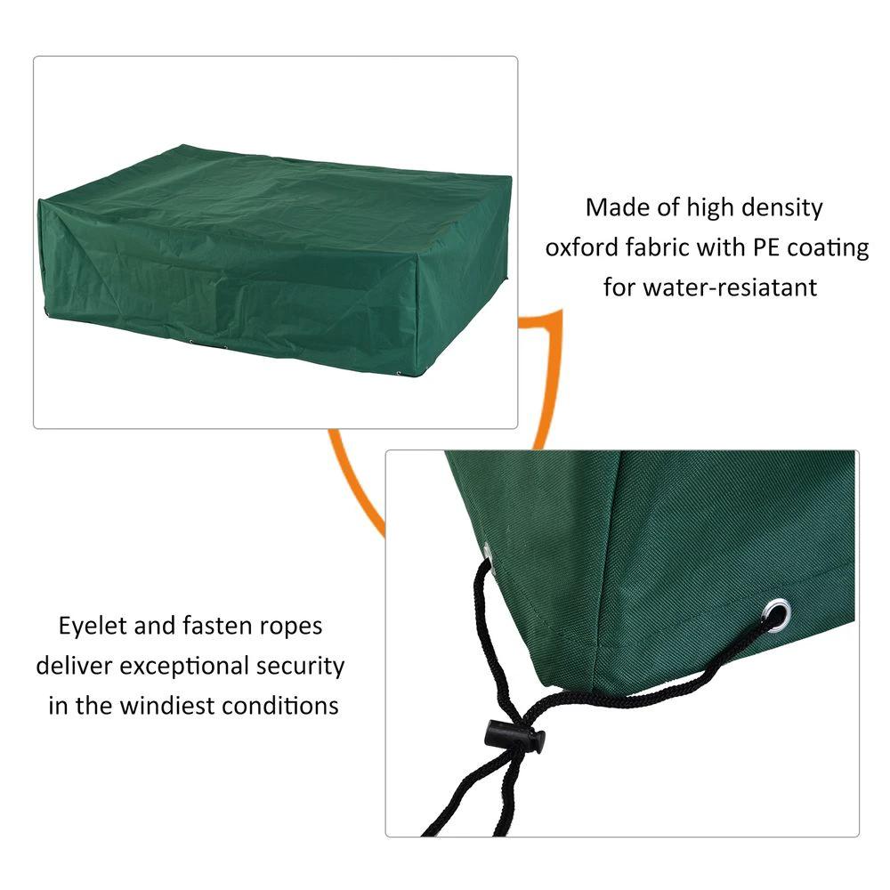 Furniture Cover, 222Lx155Wx67H cm-Green by Outsunny